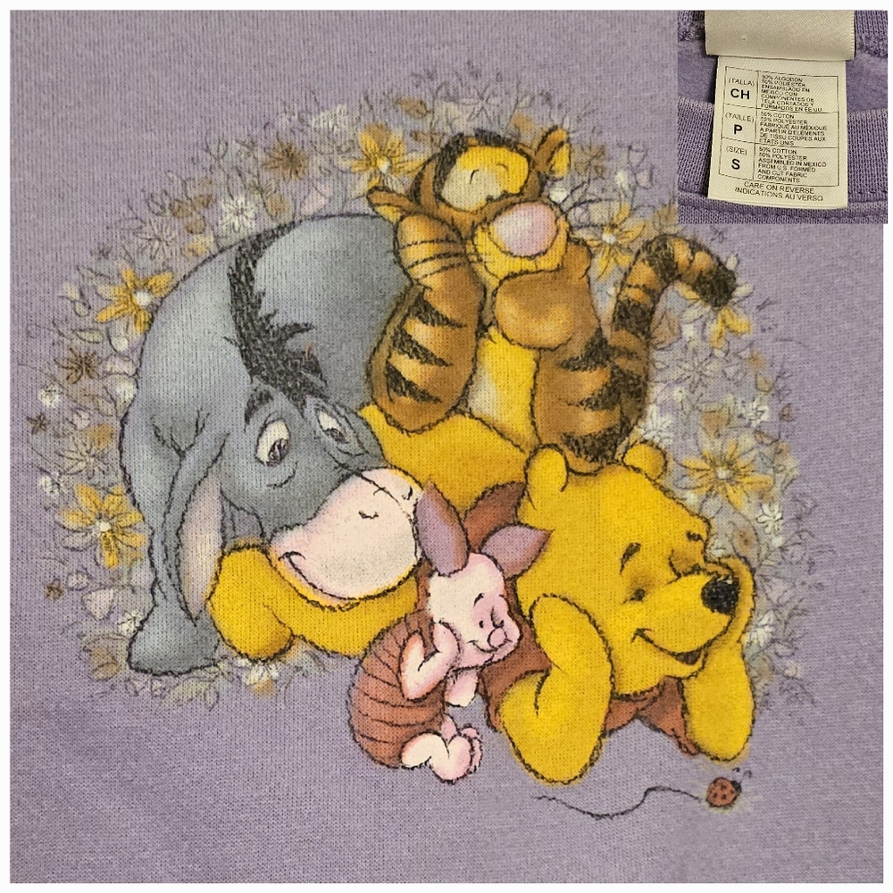 Disney Store Winnie the Pooh & Friends Purple Sweatshirt